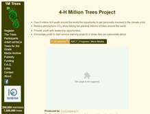 Tablet Screenshot of 4hmilliontrees.org